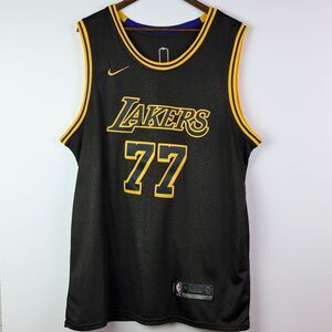 Nike Lakers Luka Doncic 77 Swingman Jersey Black Mamba 52 NWOT